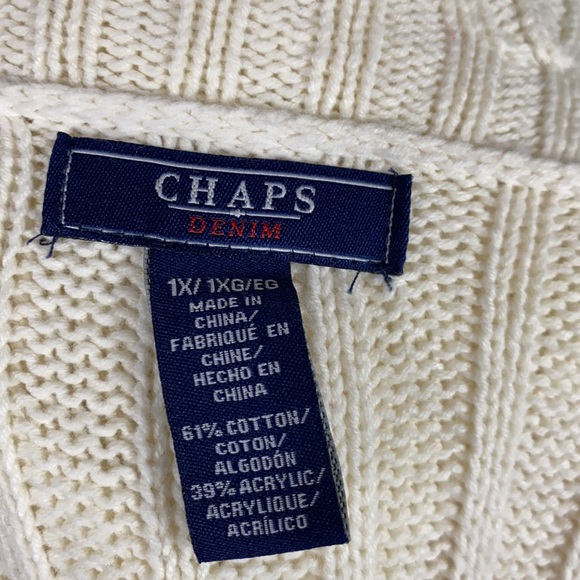 Chaps Ribbed Cable Knit Vest - Picture 5 of 6